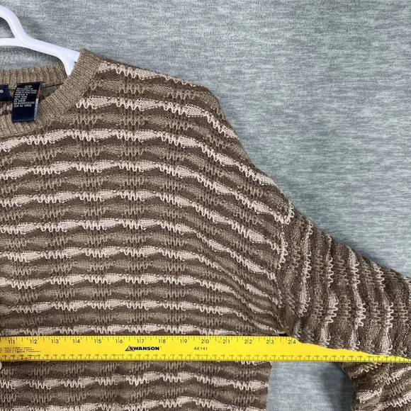 VTG Northern Isles Mens L Crewneck Sweater Ribbed Cuffs Hem Timeless Linen Blend - Picture 10 of 16